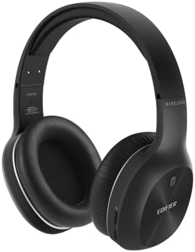 Edifier W800BT Plus Wireless Headphones Over-Ear Headset – Qualcomm® aptX – Bluetooth V5.1 – CVC™ 8.0 Call Noise Cancelling – 55H Playtime – Built-in Microphone – Physical Button and App Control