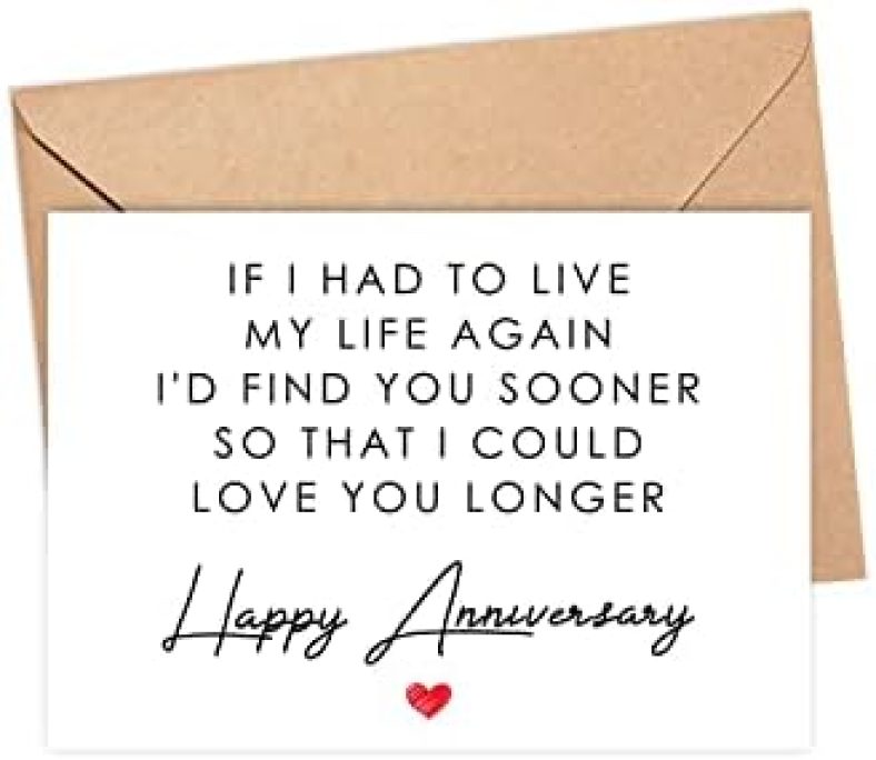 Emily gift Happy Anniversary Card For Boyfriend – Husband – Romantic – I’d Find You Sooner – Anniversary Card – Girlfriend Card For Anniversary