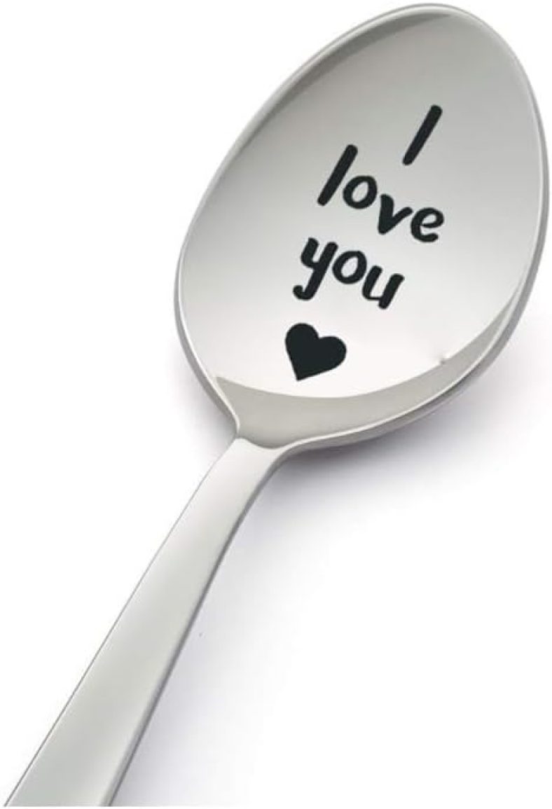 Couple Gift Spoons for Boyfriend Girlfriend I Love You Gifts Spoon for Him Her Anniversary Christmas Gift for Husband Wife Coffee Tea Lover Gifts Spoons for Mom Grandpa