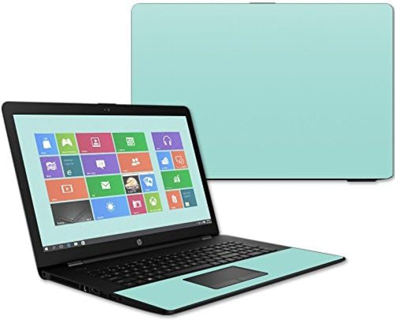 Mightyskins Skin Compatible with Hp 17t Laptop 17.3″ (2017) – Solid Seafoam | Protective, Durable, and Unique Vinyl Decal Wrap Cover | Easy to Apply, Remove, and Change Styles | Made in The USA