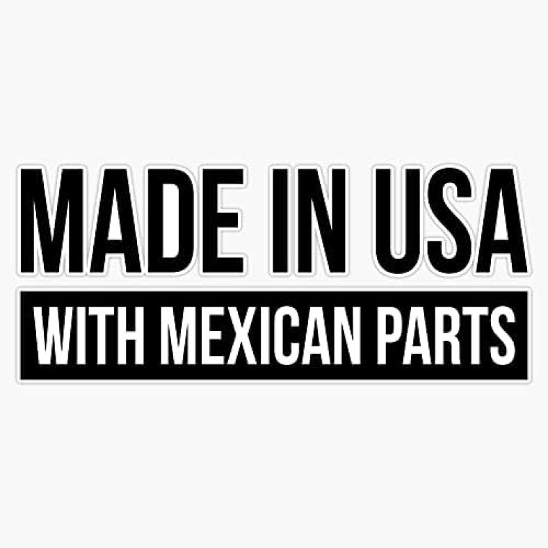 Made In Usa With Mexican Parts Vinyl Decal Wall Laptop Bumper Sticker 5″