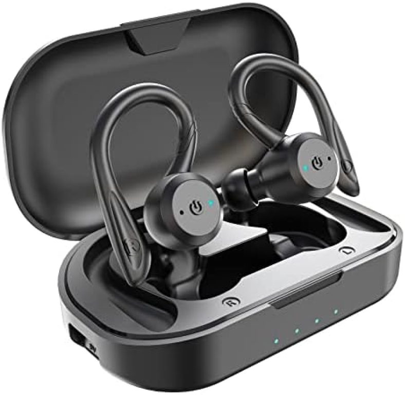 APEKX Bluetooth Headphones True Wireless Earbuds with Charging Case IPX7 Waterproof Stereo Sound Earphones Built-in Mic in-Ear Headsets Deep Bass for Sport Running Black