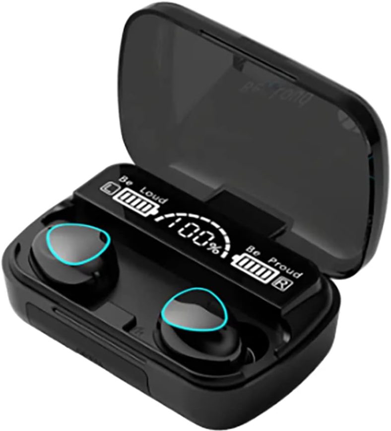 Voltstech Bluetooth 5.1 Wireless Earbuds, TWS Low Latency Noise Cancel Headphones with Hi-Fi Stereo Audio, Bluetooth Headphones with LED Display, IPX7 Waterproof Sport Earphones (M10)