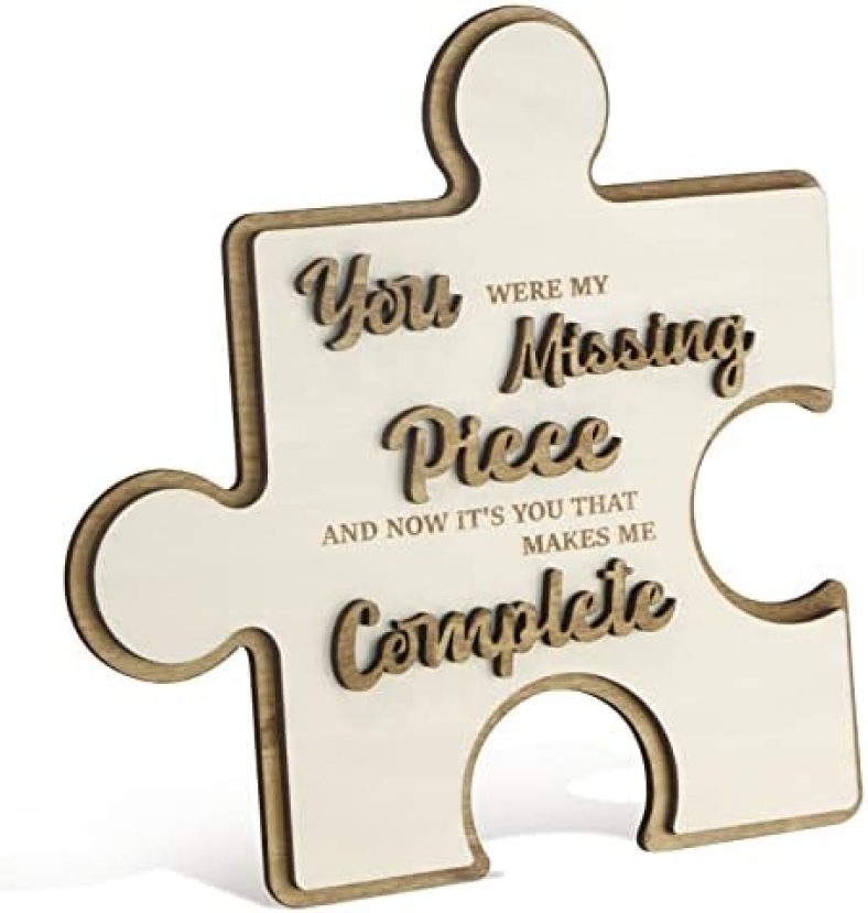 Anniversary Romantic Gifts for Her – Wedding Gifts for Wife Husband, Unique Valentines Day Gifts for Women, Birthday Gifts for Girlfriend Boyfriend – Wooden Decorative Signs & Plaques