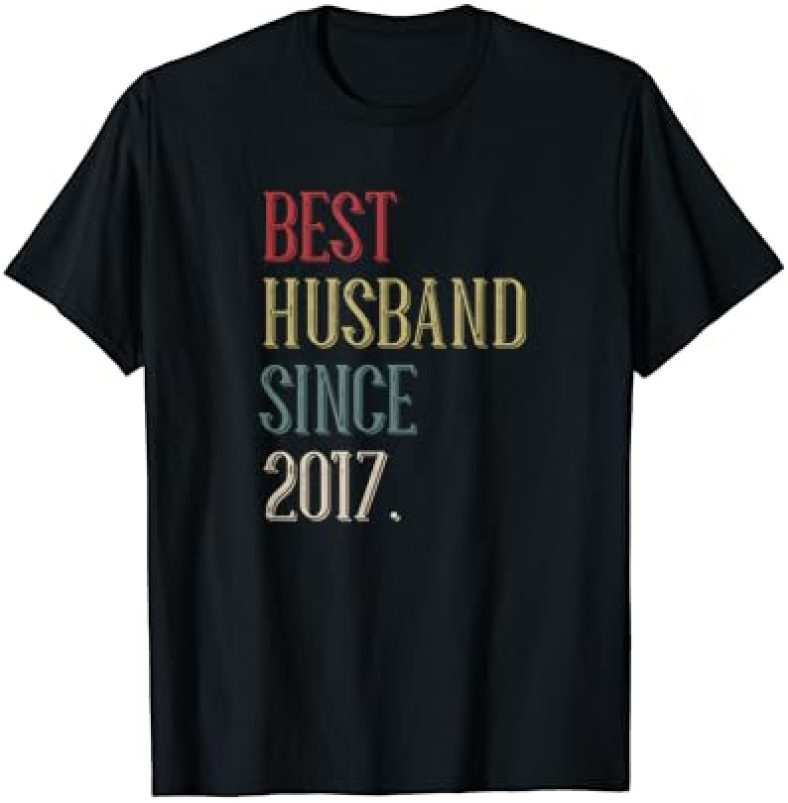 Best Husband 2017 6 Year 6th Wedding Anniversary for Him Men T-Shirt