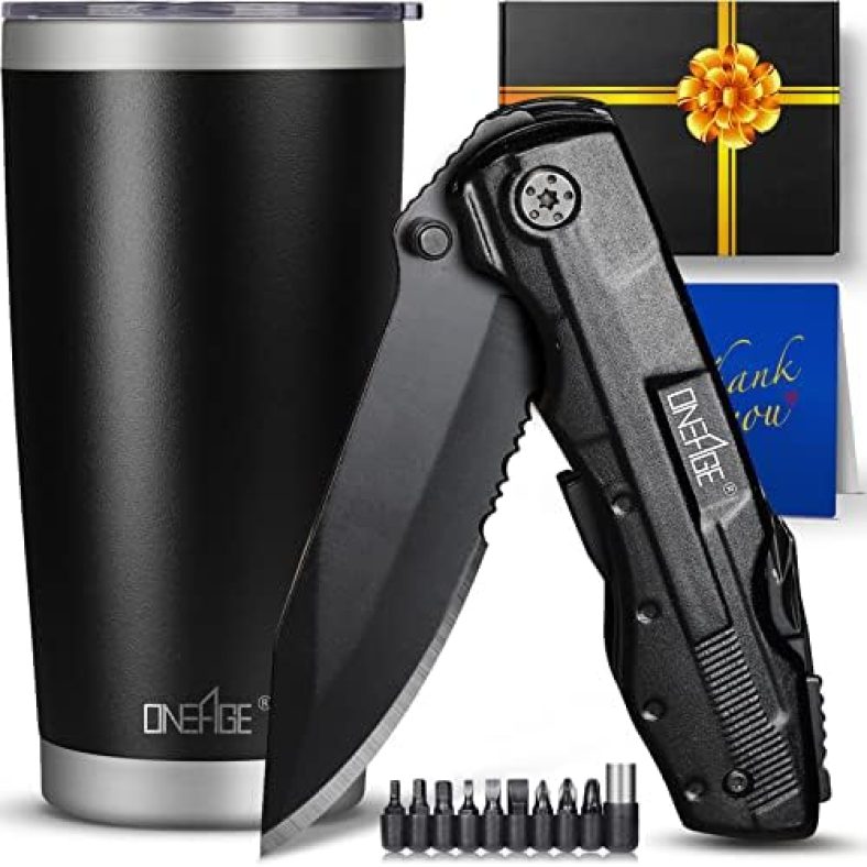 Gifts for Men Him Dad Brother,Tumbler Multitool Knife Set,Cool Gifts for Husband Boyfriend Guy Groomsman Uncle,Birthday Gift Ideas for Men,Gifts for Men Who Wants Nothing,Christmas Stocking Stuffers