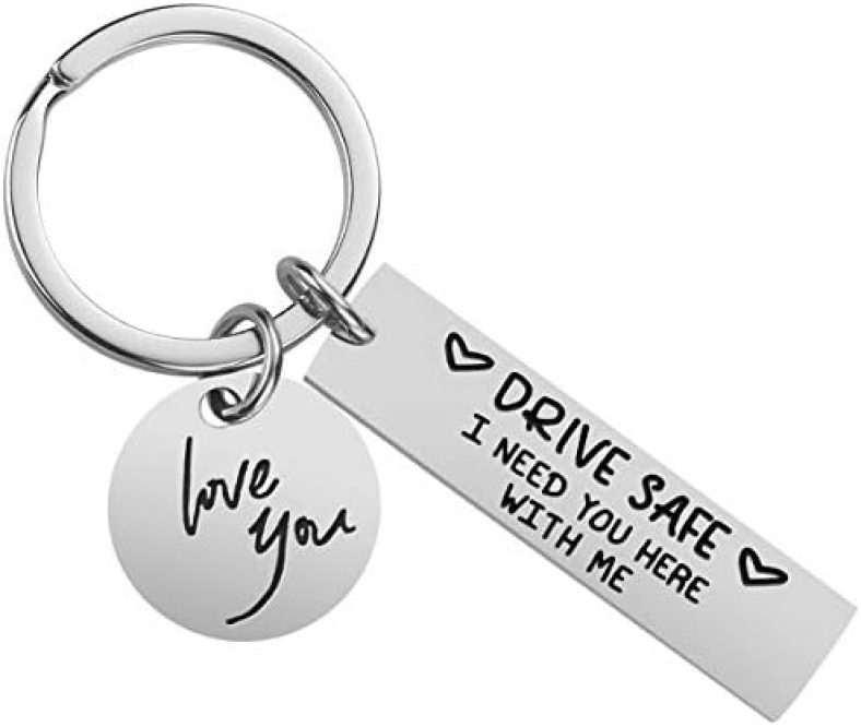 iJuqi Valentine’s Day Gifts for Him Men – Drive Safe Keychain Boyfriend Gifts Boyfriend Husband Gifts from Girlfriend Wife