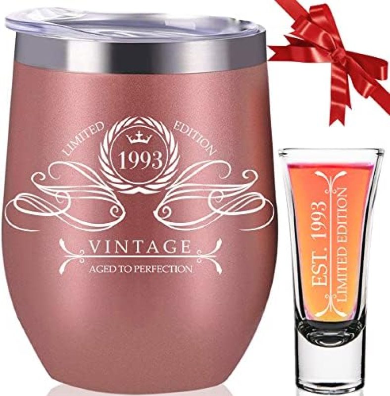 30th Birthday Gifts For Her – 1993 30th Birthday Decorations For Women Her – 30 Year Old Gifts, 30 Birthday Idea Presents For Women, Her, Wife, Daughter, Girlfriend, Friends, Sisters – 12 Oz Tumbler