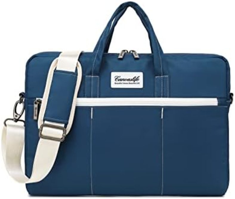 canvaslife Pattern 15 inch Canvas Waterproof Laptop Shoulder Messenger Bag for 14 inch to15.6 inch Laptop 15 Laptop Case (blue)