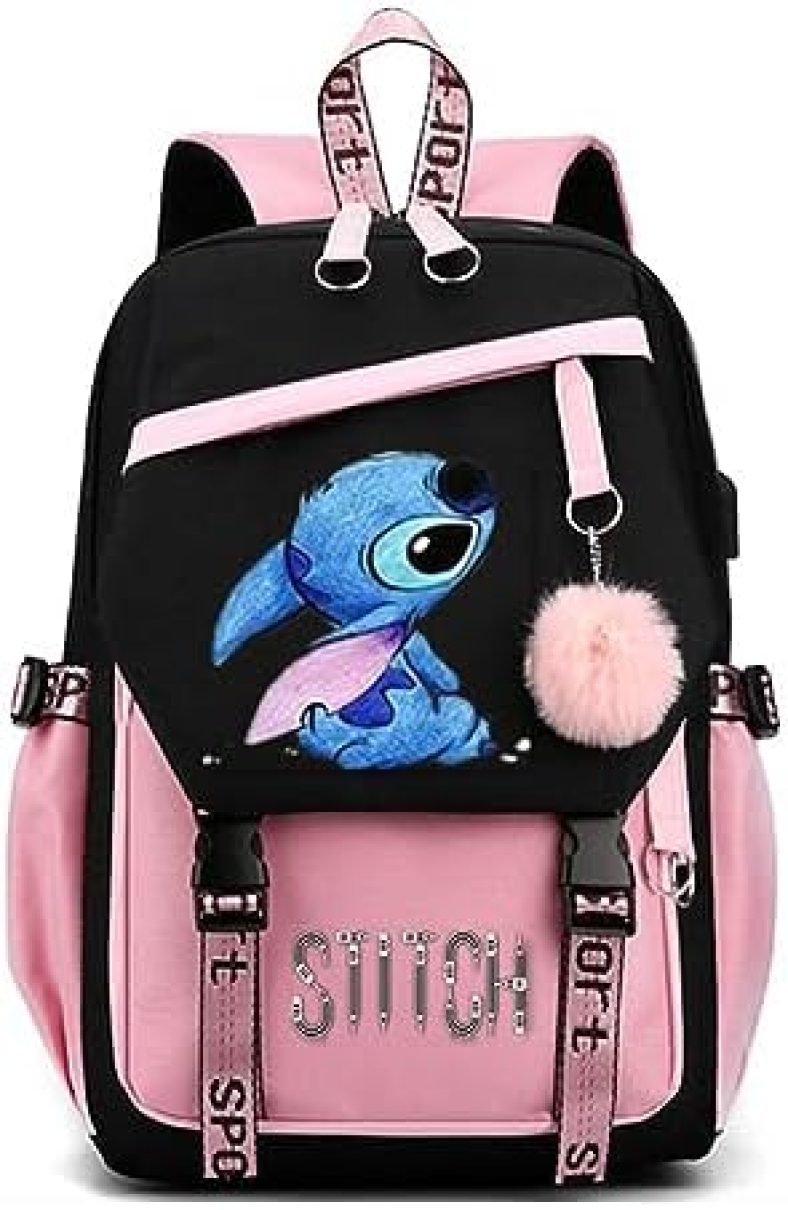 RUILIHIAO Casual Business Laptop Backpack USB Headphone Port University Student Boys and Girls School Bag Outdoor Travel Bookbag (Style 3)