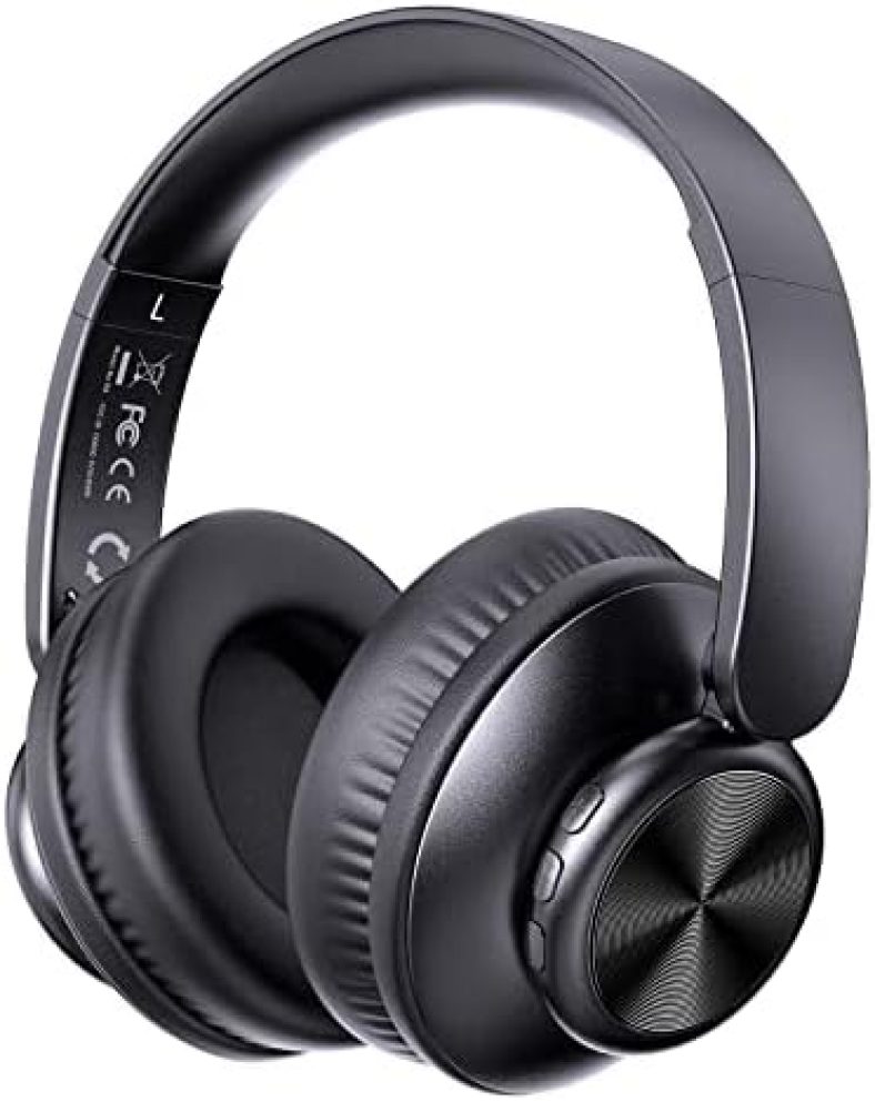 V8 Wireless Bluetooth Headphones Over Ear, 80 Hours Playtime Wireless Headphones with Deep Bass,Lightweight Foldable Headphones Built-in Mic,HiFi Stereo Sound for Travel Work Laptop PC Cellphone