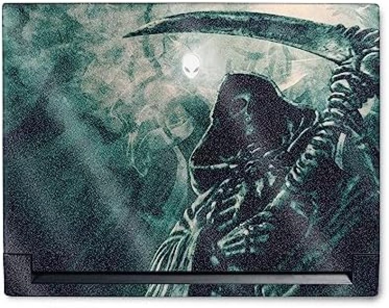 MightySkins Glossy Glitter Skin Compatible With Alienware M18 R1 (2023) Full Wrap Kit – Symbol Of Death | Protective Durable High-Gloss Glitter Finish | Easy To Apply & Change Styles | Made in the USA