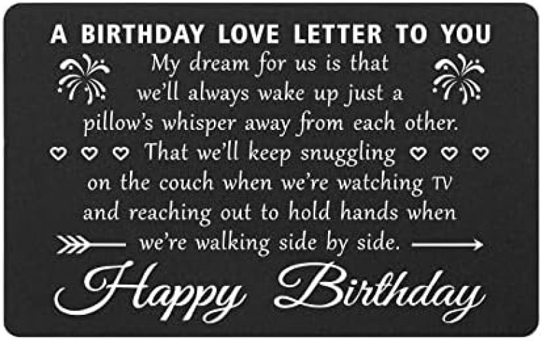 TGCNQ Happy Birthday Card Wallet Insert – Birthday Gifts for Husband Wife Boyfriend Girlfriend, A Birthday Love Letter Card