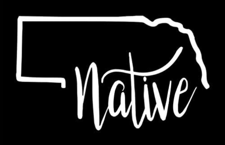 Nebraska Native Vinyl Decal | White | Made in USA by Foxtail Decals | for Car Windows, Tablets, Laptops, Water Bottles, etc. | 4.5 x 2.7 inch