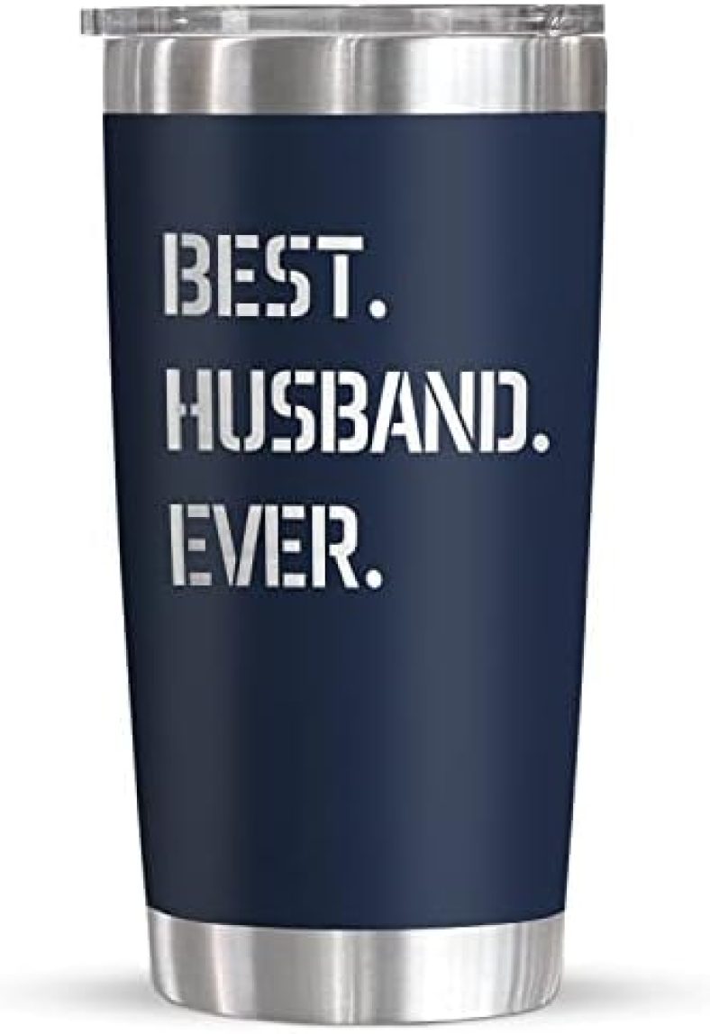 TEEZWONDER Gifts For Husband From Wife, Anniversary, Valentines Day, Christmas, Birthday Gifts For Men, Him, Romantic I Love You Husband Gift Ideas, Husband 20 Oz Stainless Steel Tumbler For Men