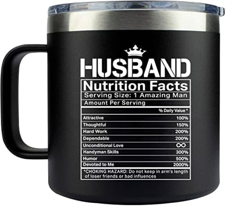 Wedding Anniversary Birthday Gifts For Him, Happy Birthday Husband Gifts From Wife, Funny Husband Mug, Fiance, Boyfriend, Love Gifts For Him, Husband Gifts For Men, 14oz Coffee Mug