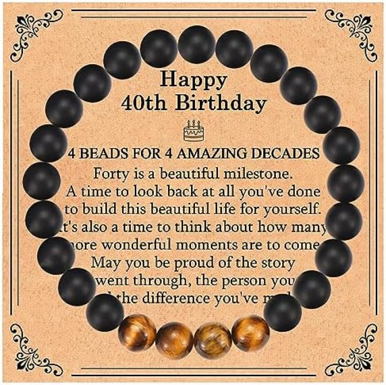 12th 13th 14th 15th 16th 17th 18th 21st 30th 40th 50th 60th 70th 80th 90th 100th Birthday Gifts for Him Men, Birthday Bracelet for Boys Mens Dad Son Grandson Nephew Boyfriend Brother Grandpa