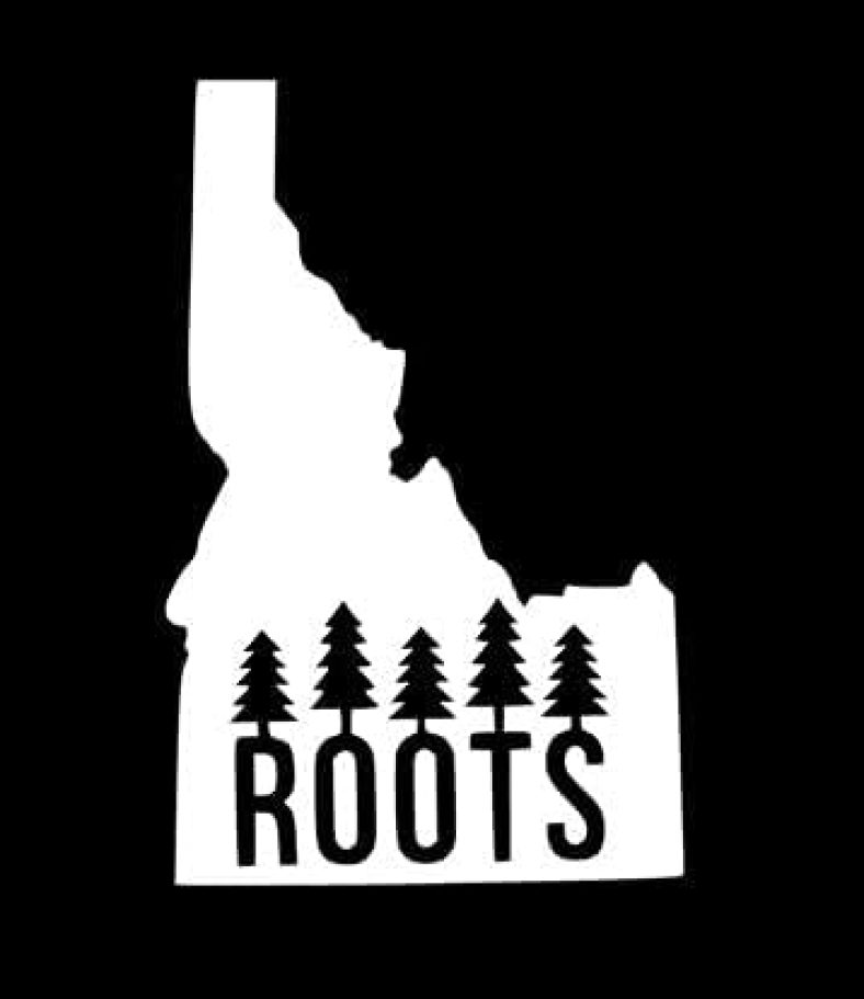 Idaho Roots Decal | White | Made in USA by Stick This! | Sticker for Car or Truck Windows, Laptop, Water Bottle, Tablets etc. | 3.5″ x 5.5″ |