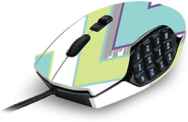 MightySkins Skin Compatible with Logitech G600 MMO Gaming Mouse – Pastel Chevron | Protective, Durable, and Unique Vinyl Decal wrap Cover | Easy to Apply, Remove, and Change Styles | Made in The USA