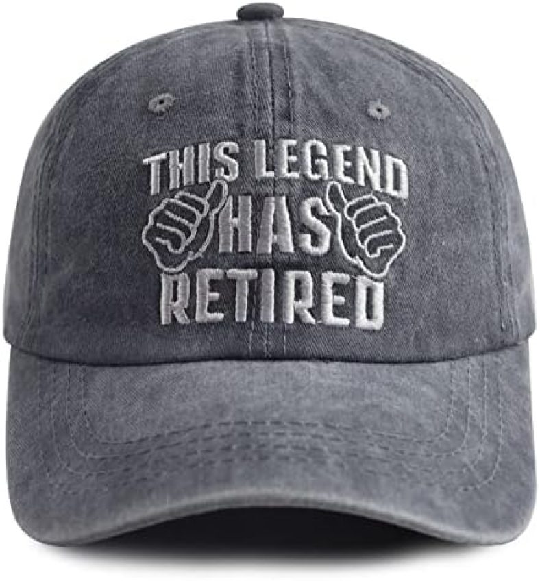 Xpayzere This Legend Has Retired Baseball Cap for Men Women Retirees, Funny Adjustable Washed Cotton Embroidered Hat