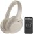 Sony WH-1000XM4 Wireless Noise Canceling Over-Ear Headphones (Silver) with Focus 10,000 mAh Ultra-Portable LED Display Wireless Quick Charge Battery Bank (Black) Bundle (2 Items)