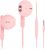 Kimwood Wired Earbuds with Microphone, Wired Earphones in-Ear Headphones HiFi Stereo, Powerful Bass and Crystal Clear Audio, Compatible with iPhone, iPad, Android, Computer Most with 3.5mm Jack(Pink)