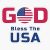 HOF Trading God Bless The USA Patriotic Vinyl Sticker Waterproof Decal Laptop Wall Window Bumper Sticker 5 inch (HOF-VETERAN-STICKERS-1074)