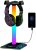 YOUKOYI RGB Gaming Headphone Stand, Gaming Headset-Holder with USB Port, Multiple Color Mode, Touch Control Earphone Hanger for Gamers Desktop, PC Game Headphones, Game Earphone Accessories