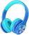 2023 Bluetcooth Kids Headphones Fit for Aged 3-21, Colorful LED Lights Comfort Wireless Headphones with Microphone 94dB Volume Limited for School/iPad/PC/TV/Cellphones, Wired & TF Card Mode, Blue