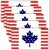 5 PCS Canada America Friendship Flag Sticker,6×3.5 in Canadian USA Decal,Large Novel Banner Decor for Car Bumper Window Laptop