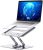 Adjustable Laptop Stand with 360 Rotating Base, Computer Stand Ergonomic Laptop Riser for Collaborative Work Dual Rotary Shaft Fully Foldable for Easy Storage Fits All Laptops up to 15.6 inches-Silver