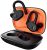 Skullcandy Push Active True Wireless In-Ear Bluetooth Earbud, Use with iPhone and Android with Charging Case and Mic,Great for Gym, Sports, and Gaming, IP55 Water and Dust Resistant- True Black/Orange