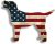 Lab Dog Bumper Sticker Decal 4″ Custom Printed Rustic USA American Flag Pattern Color Design for Car Truck Vehicle Laptop Labrador