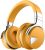 Silensys E7 Active Noise Cancelling Headphones Bluetooth Headphones with Microphone Deep Bass Wireless Headphones Over Ear, Comfortable Protein Earpads, 30 Hours Playtime for Travel/Work, Yellow