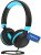 Kids Headphones Wired, DyBaxa Foldable On Ear Headset, Volume Limiter 94dB, Over-Ear Headphones for School Online Classes Travel Children, 3.5mm Jack Compatible Smartphones, Headphones (Pacific Blue)