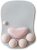 [Cat Paw] Soft Silicone Wrist Rests Cute Wrist Cushion Mouse Pad, Grey+Pink, 7.9×11.4