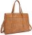 Missnine Laptop Bag for Women 15.6 inch Work Tote Bags PU Leather Professional Computer Briefcase for Office, Business，Brown