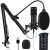 Upgraded USB Condenser Microphone for Computer, Great for Gaming, Podcast, LiveStreaming, YouTube Recording, Karaoke on PC, Plug & Play, with Adjustable Metal Arm Stand, Ideal for Gift, Black