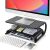 LORYERGO Monitor Stand Riser, 2-Tier Desk Organizer Stand with Metal Vented for Computer, Laptop & Printer, Desktop Stand for Office Accessories & Supplies