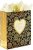 Hallmark 15″ Extra Large Gift Bag with Tissue Paper (“Two Hearts, One Love” Black and Gold) for Weddings, Anniversaries, Engagements, Valentine’s Day