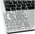 SYNERLOGIC Mac OS (Ventura/Monterey/Big Sur/Catalina/Mojave) Keyboard Shortcuts, M1/M2/Intel No-Residue Clear Vinyl Sticker, Compatible with 13-16-inch MacBook Air and Pro