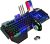 Wireless Gaming Keyboard and Mouse,Rainbow Backlit Rechargeable Keyboard Mouse with 3800mAh Battery Metal Panel,Removable Hand Rest Mechanical Feel Keyboard and 7 Color Gaming Mute Mouse for PC Gamers