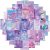 TIESOME Cute Stickers, 50Pcs Purple Girl Heart Stickers Laptop Scrapbook Water Bottle Phone Notebooks Diary Waterproof Aesthetic Trendy Decals for Teens Girls Adults