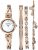 Anne Klein Women’s Premium Crystal Accented Watch and Bracelet Set