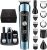 Brightup Beard Trimmer for Men, USB Rechargeable, Cordless Washable Hair Clippers for Body, Mustache, Nose and Facial Cutting, Mens Groomer and Electric Shaver with LED Display, All in 1 Grooming Kit