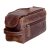 KOMALC Premium Buffalo Leather Unisex Toiletry Bag Travel Dopp Kit