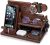 TESLYAR Wood Phone Docking Station Ash Key Holder Wallet Stand Watch Organizer Men Husband Wife Anniversary Dad Birthday Nightstand Purse Father Graduation Male Travel Idea Gadgets