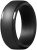 Thunderfit Men’s Silicone Ring, Step Edge Rubber Wedding Band, 10mm Wide, 2.5mm Thick