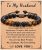 UNGENT THEM To Mens Boys Bracelet for Boyfriend, Husband, My Man, My Love, Soulmate, Dad, Son, Grandson, Grandpa, Brother,Bonus Son — Anniversary Birthday Christmas Gift for Him