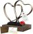 UTOPISH Wedding Anniversary Couples Gift – Two Hearts and Cross Iron Sculpture, Heart Decoration Gift for Her and Him, 1st to 50th or 60th Anniversary, Includes Gift Box and Poem Card